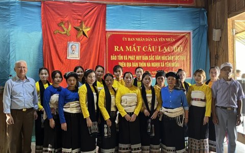 Xã Yên Nhân tổ chức ra mắt Câu lạc bộ bảo tồn và phát huy bản sắc văn hóa dân tộc Thái trên địa bàn thôn Na Nghịu.
